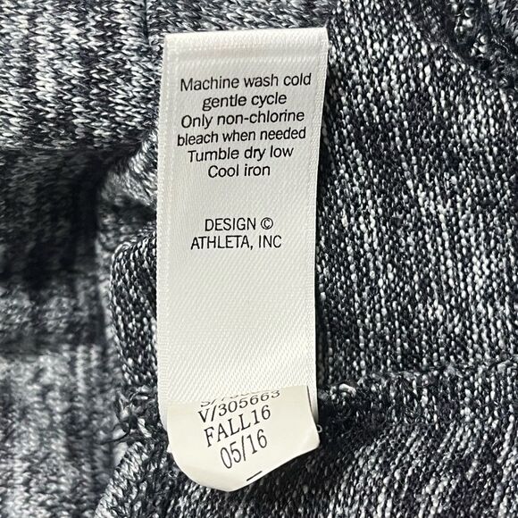 Athleta | Yoga Top Open Wrap Back Soft Knit Marled Black Gray, Women's M - Picture 5 of 7